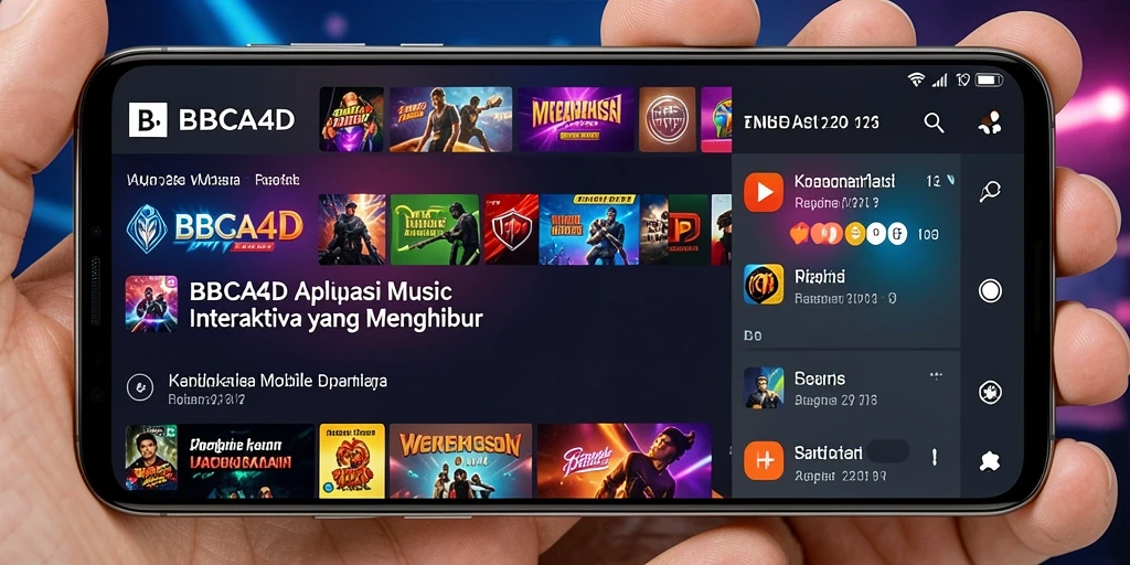 Tampilan gameplay BBCA4D dengan berbagai lagu interaktif yang menarik.