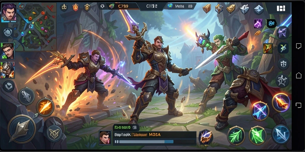 Tampilan gameplay C789 yang seru dan menegangkan dalam pertempuran MOBA.