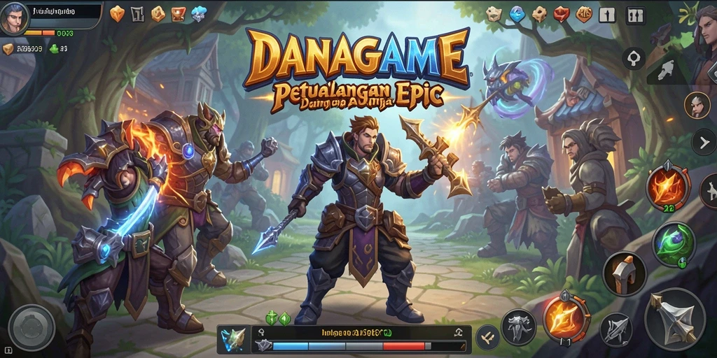 Tampilan gameplay mendebarkan dalam petualangan ARPG DANAGAME.