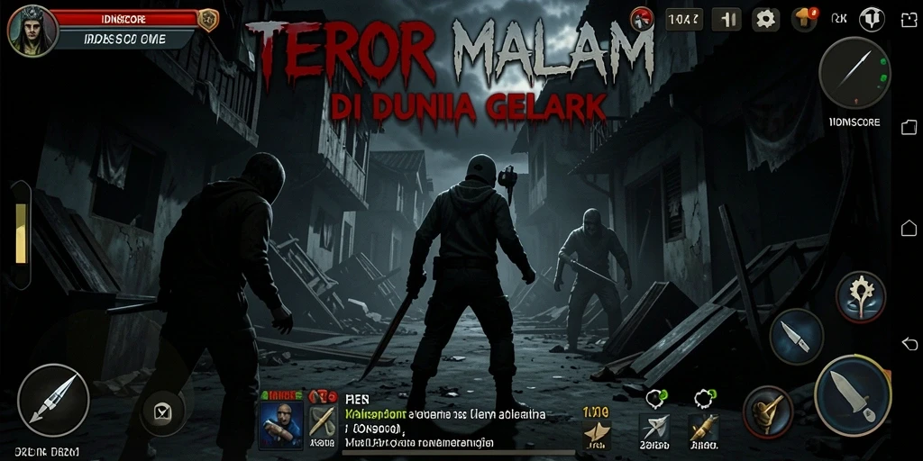 Gameplay menyeramkan di dunia gelap IDNSCORE yang penuh ketakutan.