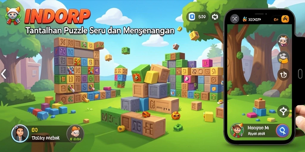 Tangkapan layar gameplay INDORP menunjukkan serunya menyelesaikan puzzle.