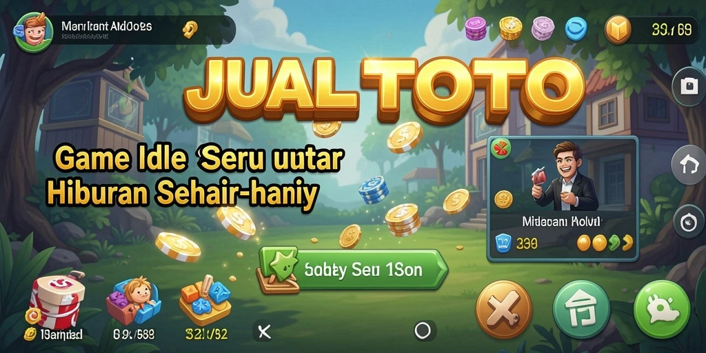Tampilan gameplay JUALTOTO dengan elemen Idle yang mengasyikkan.