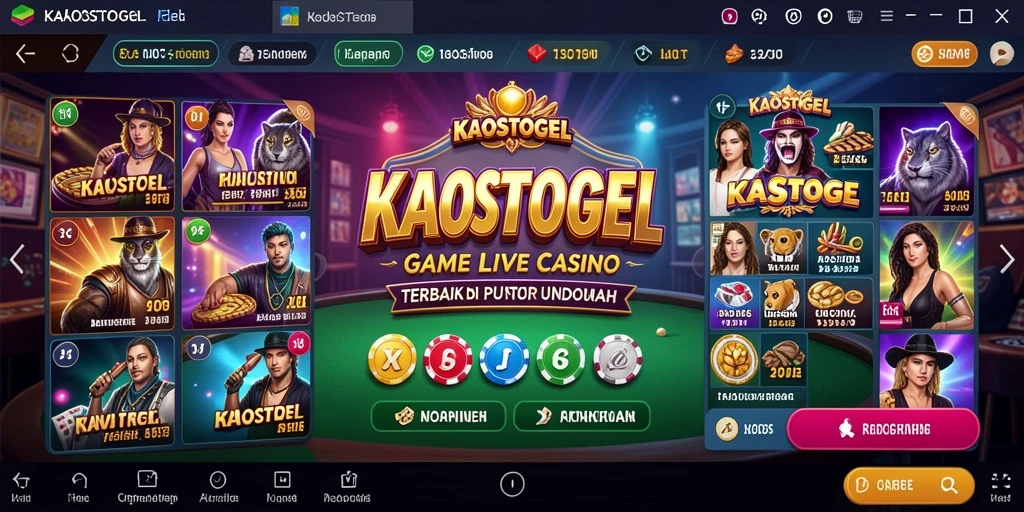 Tampilan gameplay Live Casino yang menarik di KAOSTOGEL.