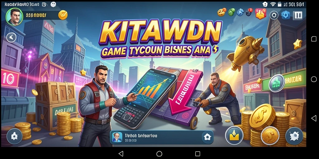 Tampilan gameplay <strong>KITAWD</strong> yang menampilkan manajemen bisnis yang seru.