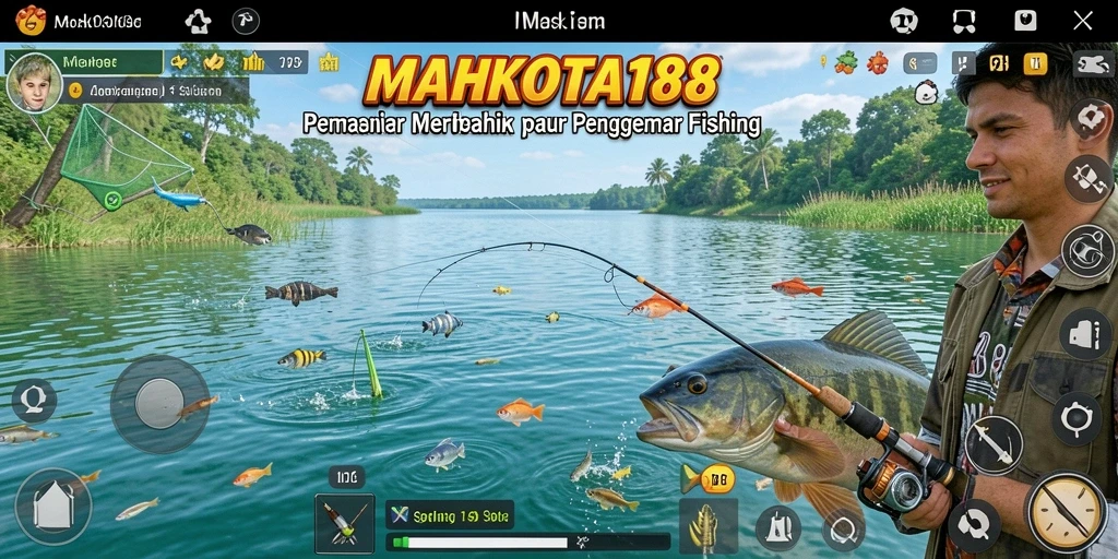 Screenshot menunjukkan pengalaman seru memancing di MAHKOTA188.