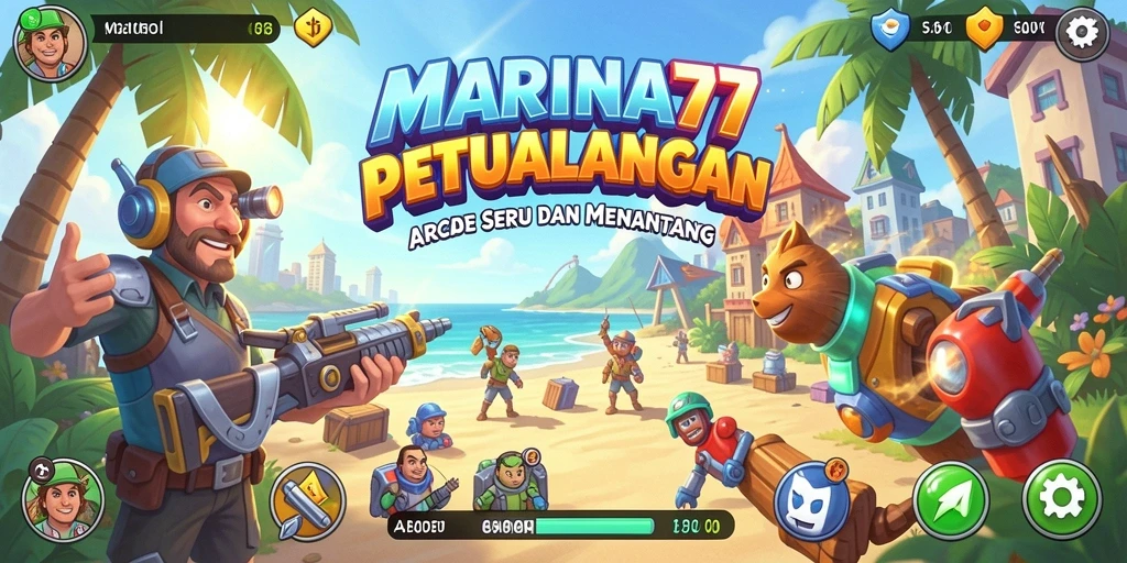 Tampilan gameplay seru dengan berbagai rintangan di MARINA77.