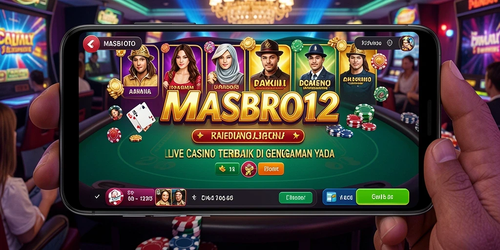 Tampilan menarik dari permainan Live Casino di MASBRO12.