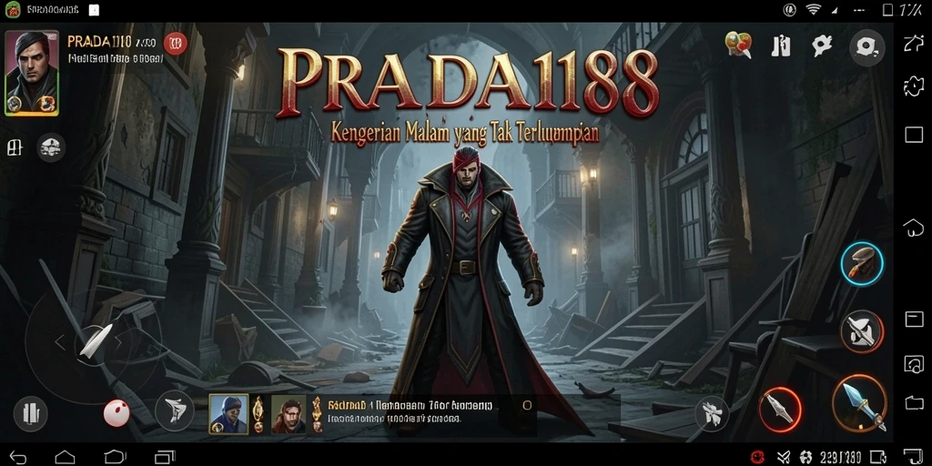 Tampilan gameplay menakutkan dengan suasana horror yang mencekam.