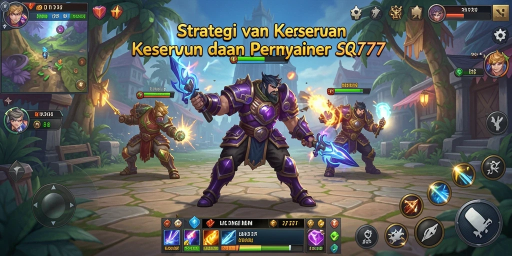 Screenshot gameplay menunjukkan strategi pertempuran yang intens.
