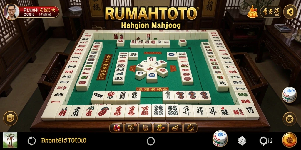 Tampilan gameplay Mahjong yang menakjubkan di RUMAHTOTO.