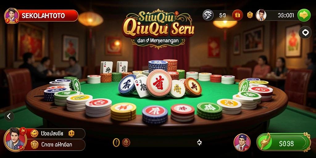 Screenshot gameplay QiuQiu di SEKOLAHTOTO yang seru.