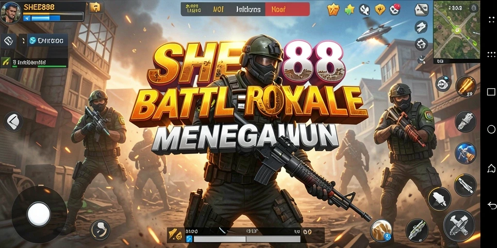 Tangkapan layar yang menunjukkan aksi pertempuran intens di SHE888.