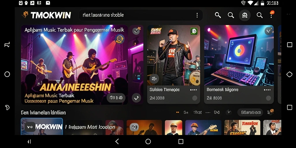 Tampilan screenshot utama TMOKWIN yang menunjukkan gameplay musik yang seru.