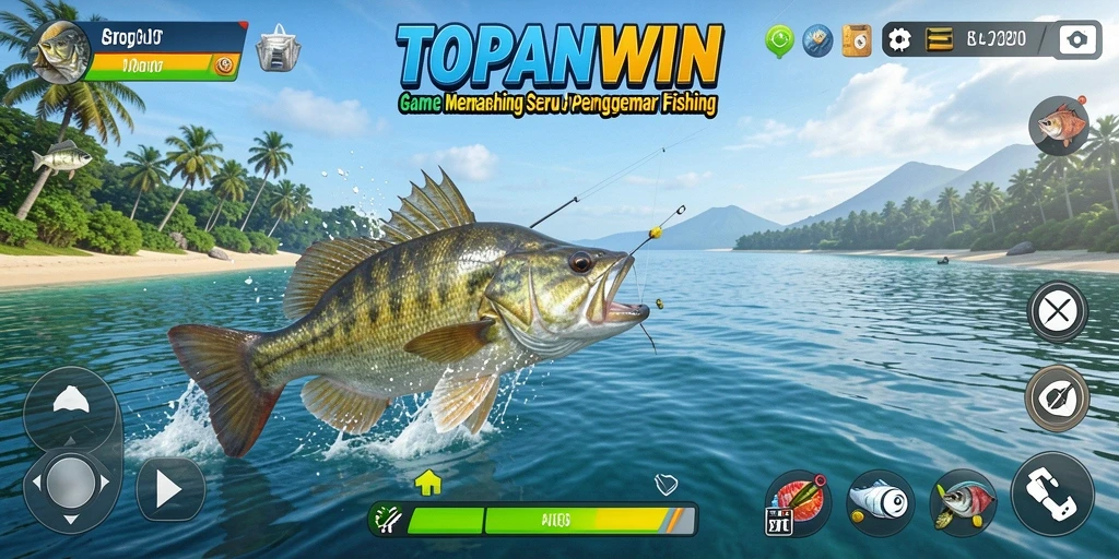 Screenshot gameplay TOPANWIN yang menunjukkan pengalaman memancing yang mendalam.