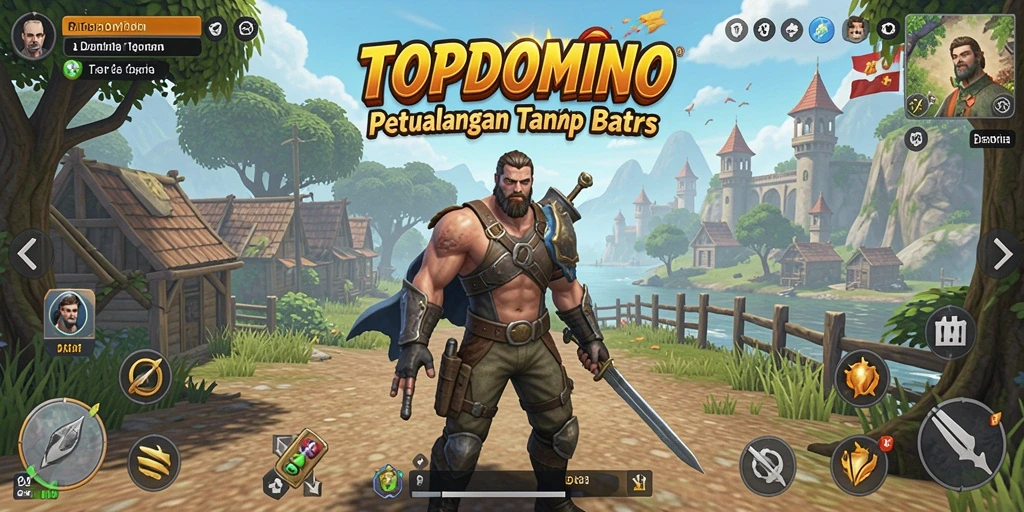 Screenshot menampilkan gameplay Open World yang seru di TOPDOMINO.